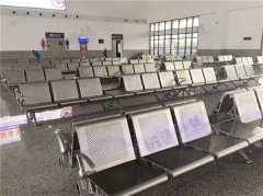 Stainless steel airport chair with table