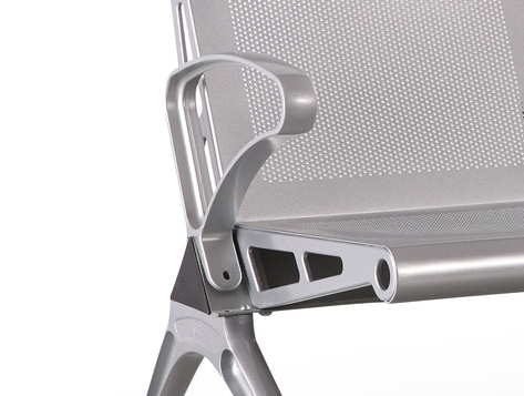 The armrests of airport seating