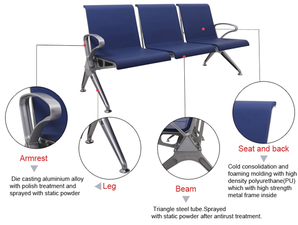 New Product Released - PU Public Waiting Chair SJ9078(图2)